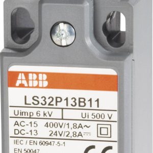 Wyłącznik krańcowy ABB LS32P13B11 400 V/AC 1.8 A trzpień rolkowy chwilowy IP65 1 szt. Wyłącznik krańcowy ABB LS32P13B11 400 V/AC 1.8 A trzpień rolkowy chwilowy IP65 1 szt.