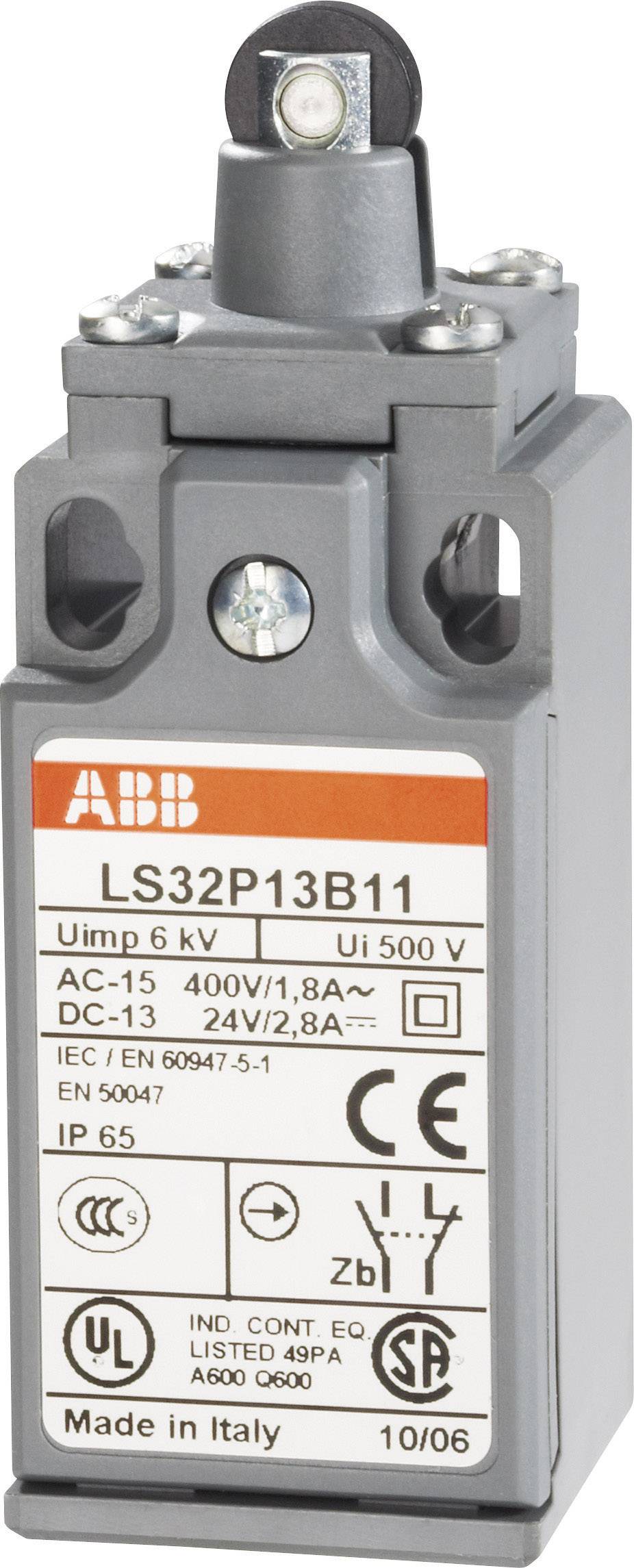Wyłącznik krańcowy ABB LS32P13B11 400 V/AC 1.8 A trzpień rolkowy chwilowy IP65 1 szt. - obrazek 1