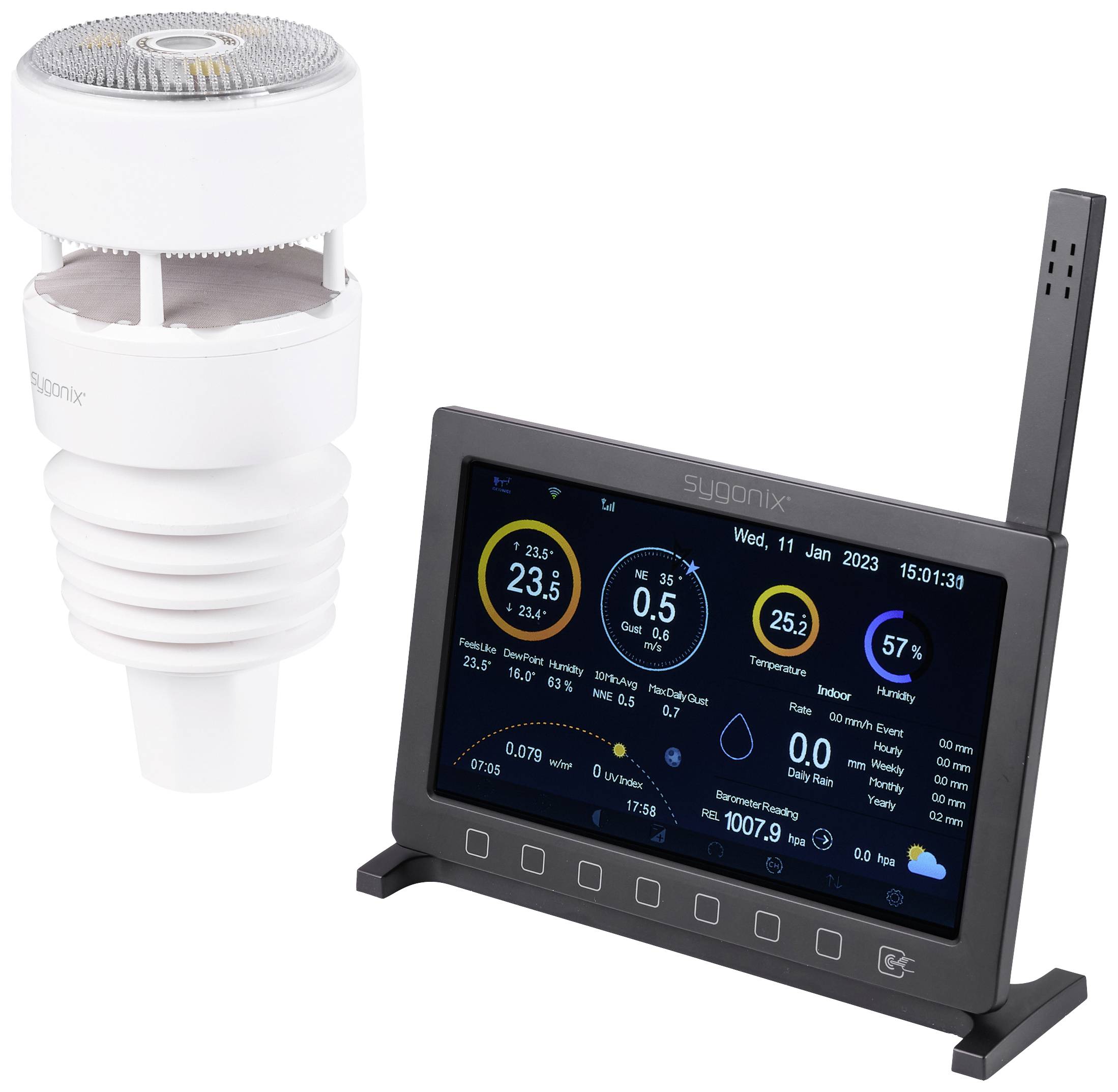 Stacja pogodowa Wi-Fi Sygonix SY-5479628 - obrazek 1