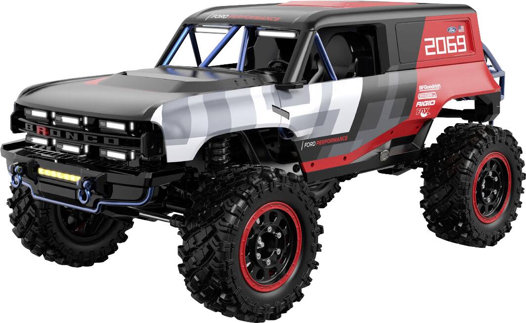 MJX czarno-czerwony Bezszczotkowy 1:12 Model samochodu RC Elektryczny Crawler Napęd na wszystkie koła RtR 2,4 GHz z akum - obrazek 1