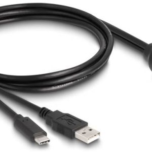Delock USB 2.0 adapter [1x złącze męskie USB-C, Złącze męskie USB typu A – 1x złącze żeńskie USB-C, Gniazdo USB typu A.]