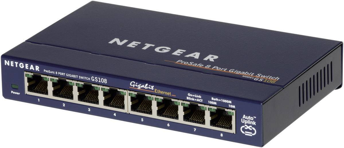 Switch NETGEAR GS108GE, 8, 1000 MBit/s - obrazek 1