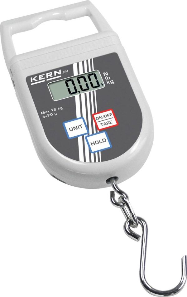 Waga hakowa, wisząca Kern KERN, Zakres pomiaru maks. 15 kg, Podziałka 20 g, wyświetlacz LCD