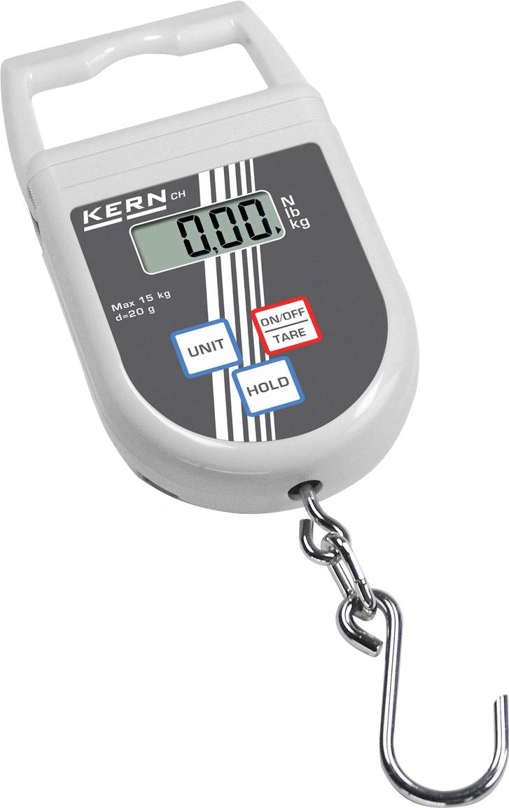 Waga hakowa, wisząca Kern KERN, Zakres pomiaru maks. 15 kg, Podziałka 20 g, wyświetlacz LCD - obrazek 1