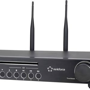 Radio internetowe z odtwarzaczem CD Renkforce RF-DAB-IR1702 DAB+, FM, Internet z pilotem czarny