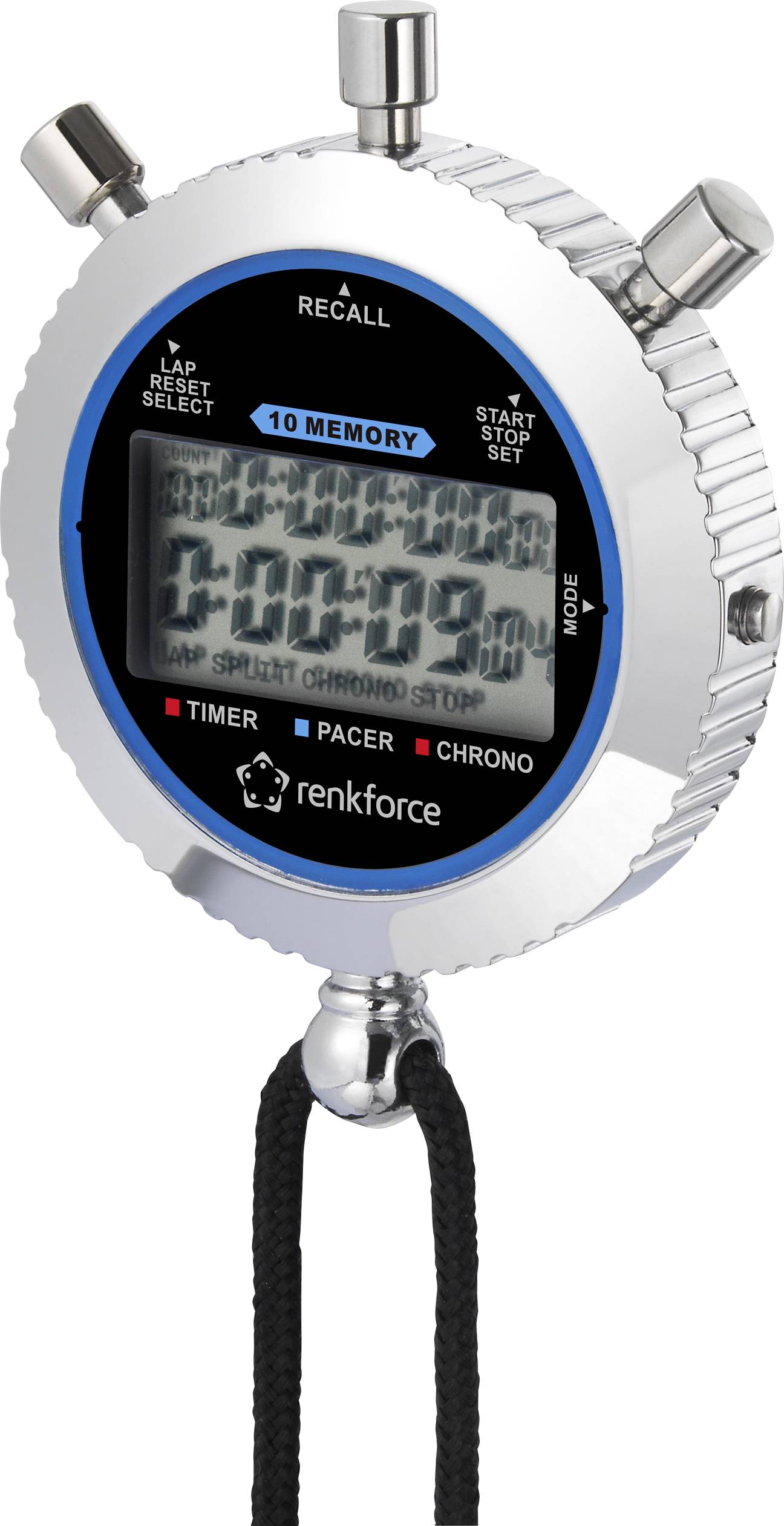 Stoper cyfrowy Renkforce RF-SW-200 srebrny - obrazek 1