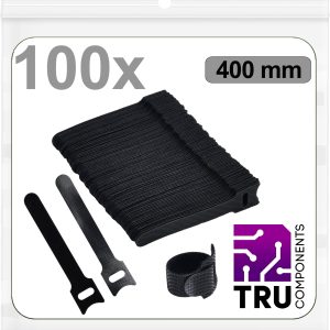 Opaska kablowa na rzepy TRU COMPONENTS T24CA100 TC-13377460, (D x S) 400 mm x 16 mm, 100 szt. Opaska kablowa na rzepy TRU COMPONENTS T24CA100 TC-13377460, (D x S) 400 mm x 16 mm, 100 szt.