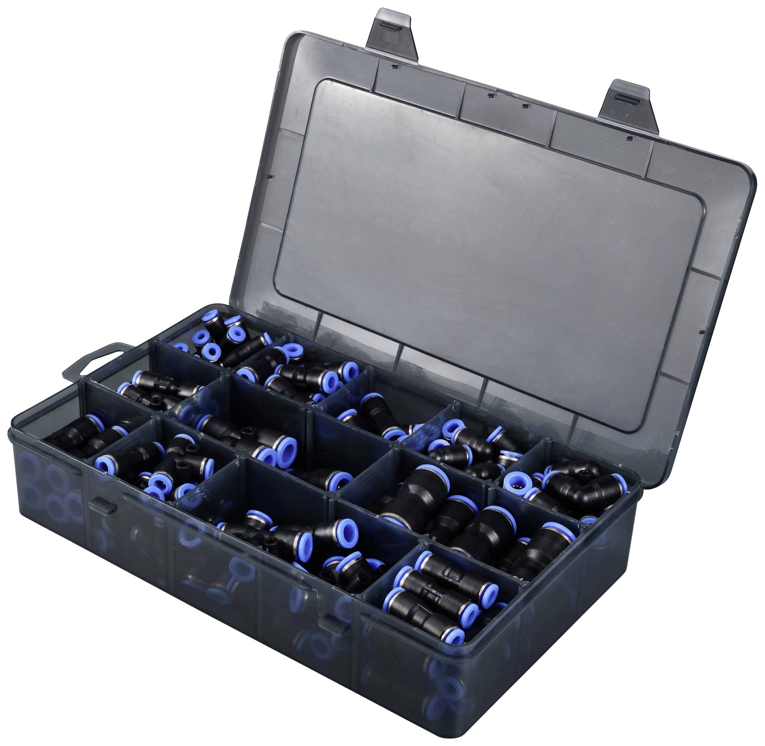 Złącze pneumatyczne TRU COMPONENTS TC-Fitting kits-A Średnica rury: 4 mm, 6 mm, 8 mm, 10 mm, 12 mm 145 szt. - obrazek 1