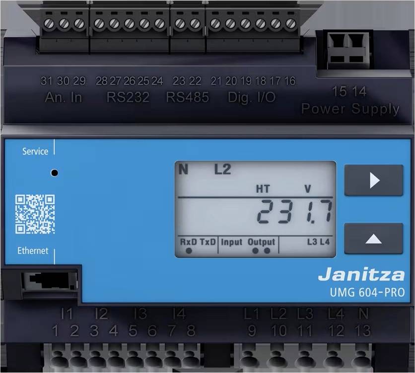 Analizator jakości napięcia UMG 604-PRO Janitza UMG 604-PRO 230V, CAT III 300 V - obrazek 1