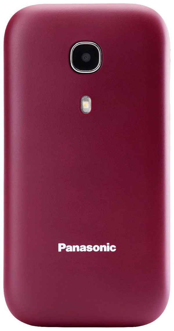 Panasonic KX-TU400 Telefon komórkowy z klapką dla Seniora Funkcja SOS czerwony