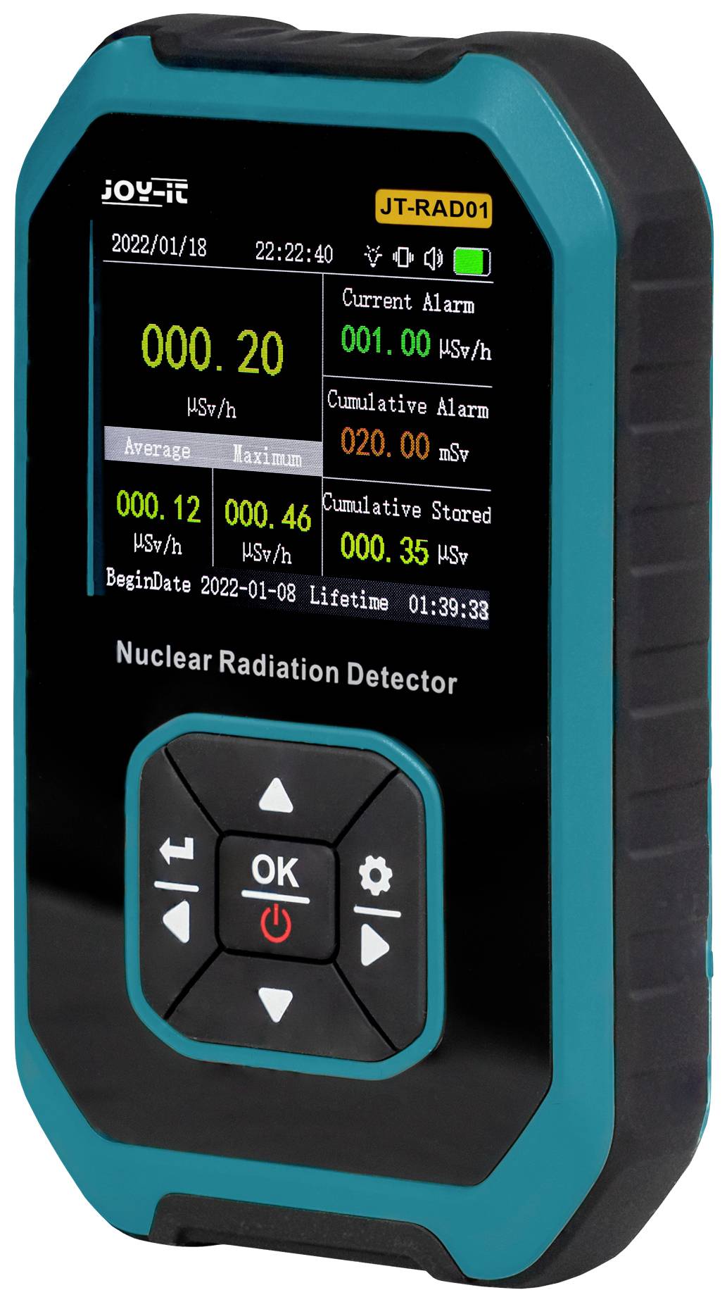 Licznik Geigera Joy-it JT-RAD01, beta, gamma, rentgenowskie - obrazek 1