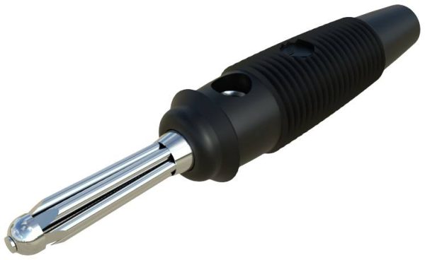 Wtyk bananowy SKS Hirschmann BUELA 20 K, O 4 mm, 1.5 mm2,6 A, 60 V, czarny