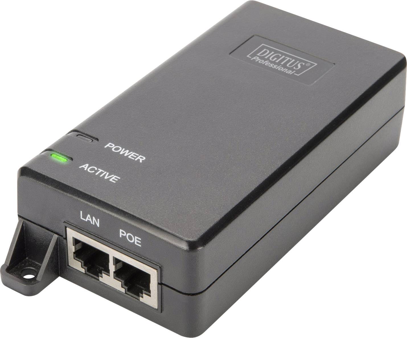Digitus DN-95103-2 Injektor PoE 1 GBit/s IEEE 802.3at (25.5 W), IEEE 802.3af (12.95 W) - obrazek 1