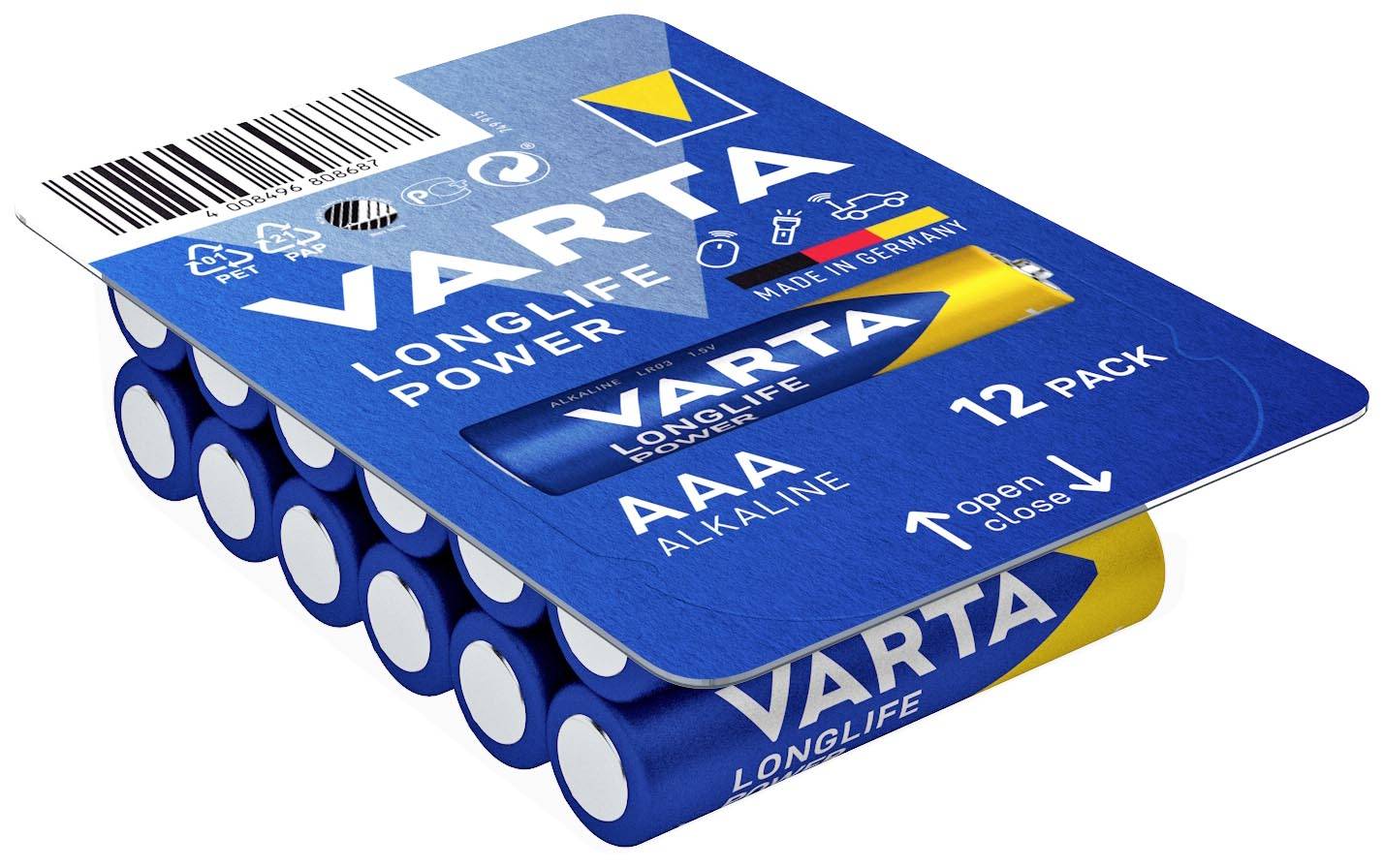Bateria AAA/R03 Varta LONGLIFE Power AAA Big Box 12 1.26 Ah 1.5 V 12 szt. - obrazek 1