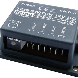 Wyłącznik czasowy Kemo M113A, zakres 2 s – 23 min, 12 – 15 V/DC Wyłącznik czasowy Kemo M113A, zakres 2 s – 23 min, 12 – 15 V/DC