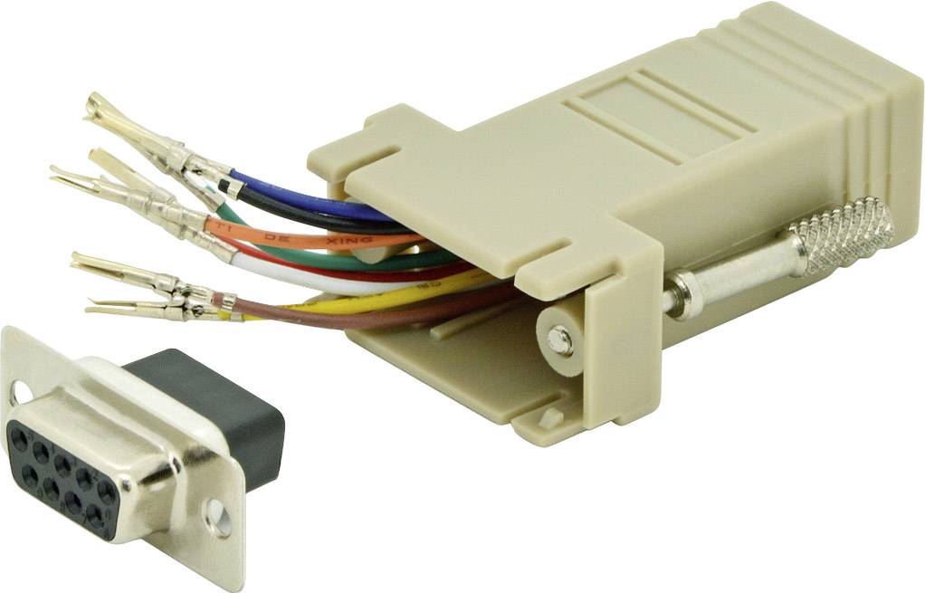 Adapter D-Sub Digitus AK-610516-000-I złącze żeńskie D-SUB 9-pin - złącze żeńskie RJ45 - obrazek 1