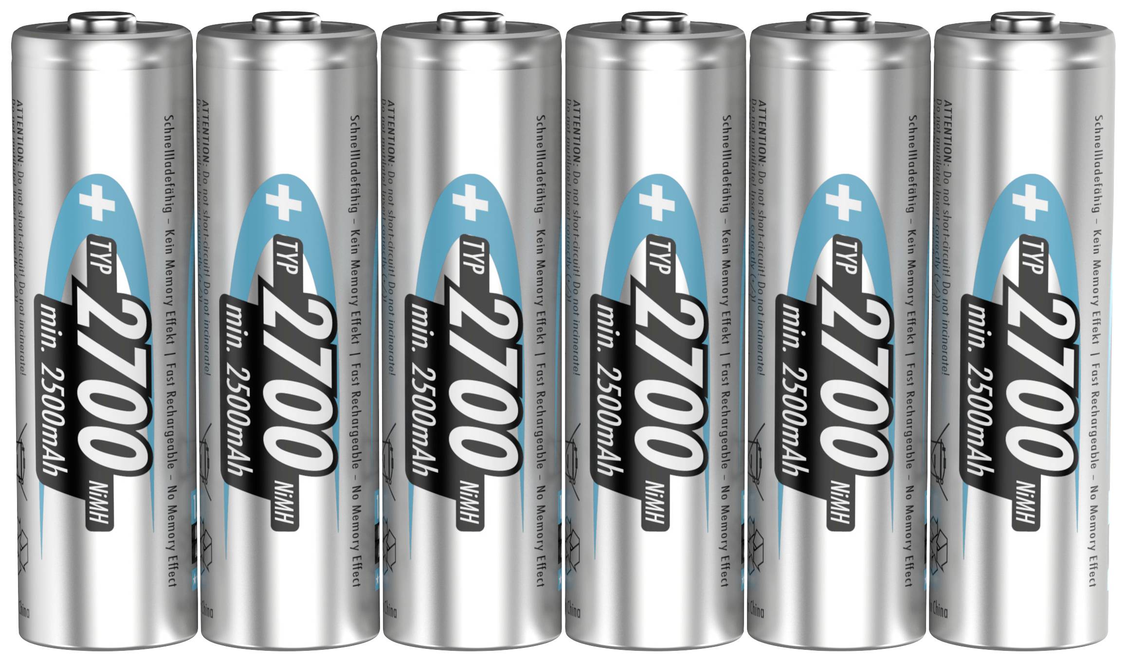 Akumulatory NiMH AA Ansmann, 1.2 V, 2700 mAh, 6 szt. - obrazek 1