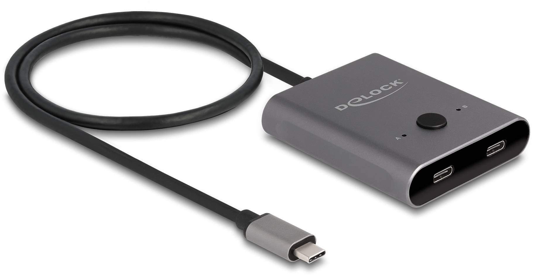 Przełącznik USB-C® (USB 3.2 Gen 2) Delock 11500 szary - obrazek 1