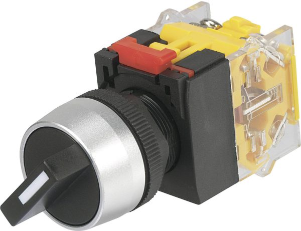 Przełącznik obrotowy TRU COMPONENTS 704675, 250 V/AC, 5 A, Pozycje przełączenia 3, 2 x 45 °, IP40, 1 szt.