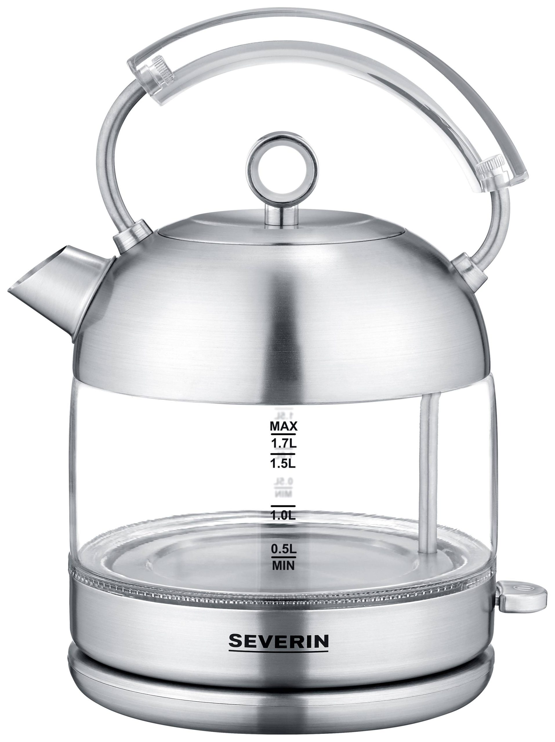 Severin WK 3459 Czajnik bezprzewodowy, nie zawiera BPA stali szlachetnej Pojemność: 1.7 l - obrazek 1
