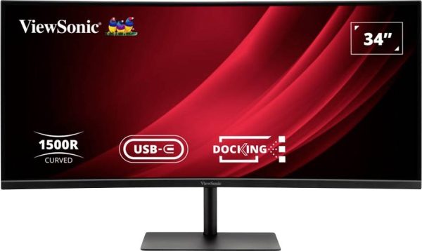 Viewsonic VG3419C-2 Monitor EEK F (A – G) 86.4 cm (34 cal) 3440 x 1440 px 21:9 3.5 ms DisplayPort, USB-B, USB-C®, USB-A,