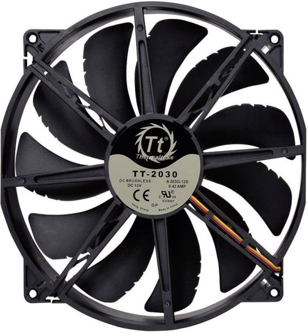 Thermaltake Pure 20 Wentylator do obudowy PC czarny (S x W x G) 200 x 200 x 30 mm