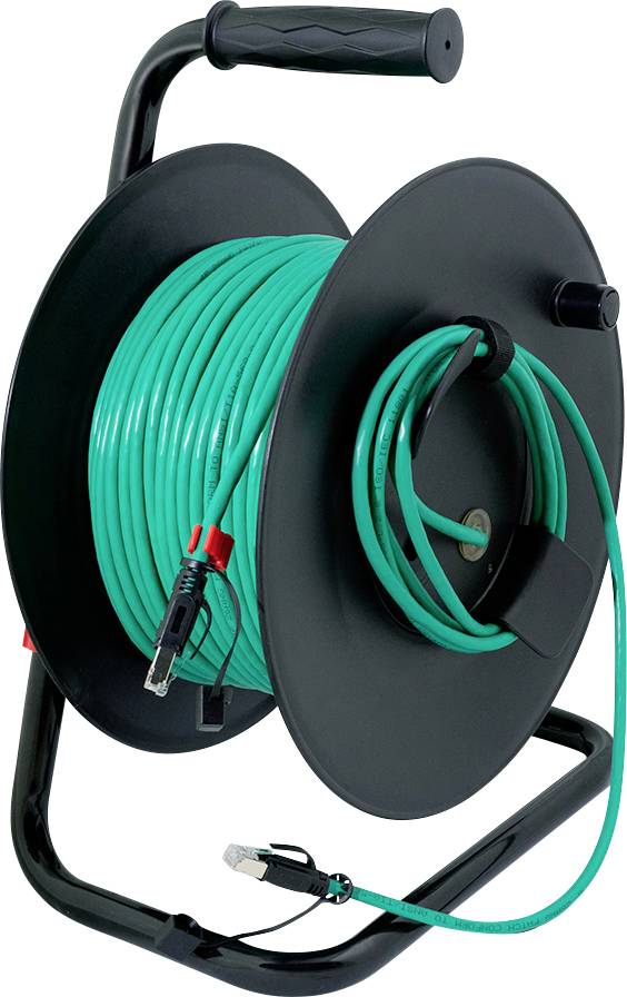 bęben na kable RJ45 LogiLink CQ3080S CQ3080S, CAT 6a, S/FTP, 80 m - obrazek 1