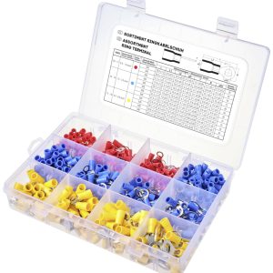 TRU COMPONENTS TC-11991832 Zestaw końcówek oczkowych z częściową izolacją 0.5 mm² 6 mm² czerwony, niebieski, żółty 505 s