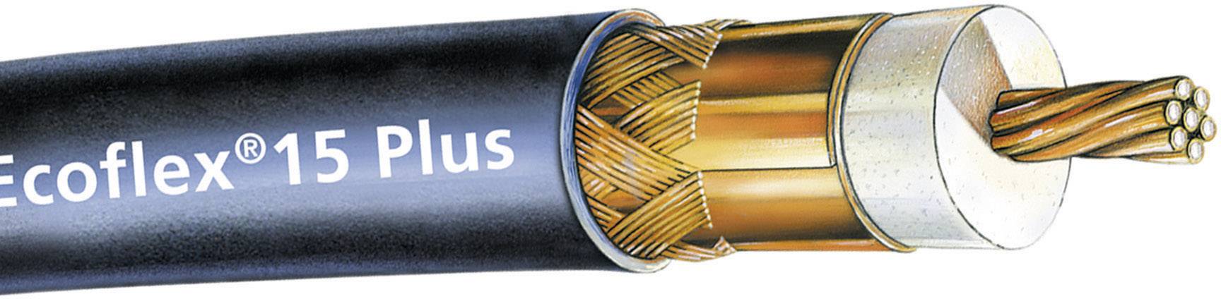 Kabel koncentryczny SSB Electronic 6043, Średnica zewnętrzna: 14.60 mm, Ecoflex15 Plus, 50 Ω, 90 dB, czarny, Produkty w - obrazek 1