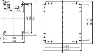 Schneider Electric NSYMM44 Płytka montażowa (D x S) 400 mm x 400 mm stal ocynkowana 1 szt.