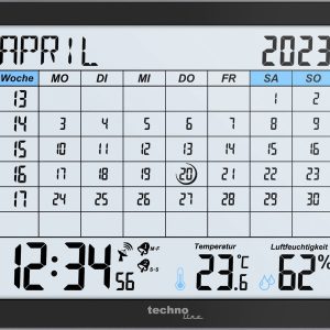 Techno Line WT2600 Sterowany radiowo kalendarz czarny Ilość alarmów 2 Techno Line WT2600 Sterowany radiowo kalendarz czarny Ilość alarmów 2