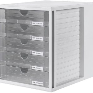 Szafka z szufladami HAN 1450-63 szary DIN A4, DIN C4 Ilość szuflad: 5