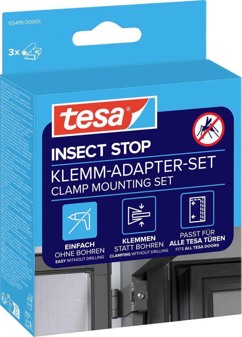 tesa 55419-01-00 Falt Zestaw adaptera do moskitiery Pasuje do odstraszacza szkodników Tesa Moskitiera Tesa 1 szt. - obrazek 1