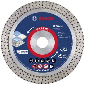 Bosch Accessories 2608900652 EXPERT HardCeramic Tarcza tnąca diamentowa Średnica 76 mm Średnica otworu 10 mm kamień, bet Bosch Accessories 2608900652 EXPERT HardCeramic Tarcza tnąca diamentowa Średnica 76 mm Średnica otworu 10 mm kamień, bet