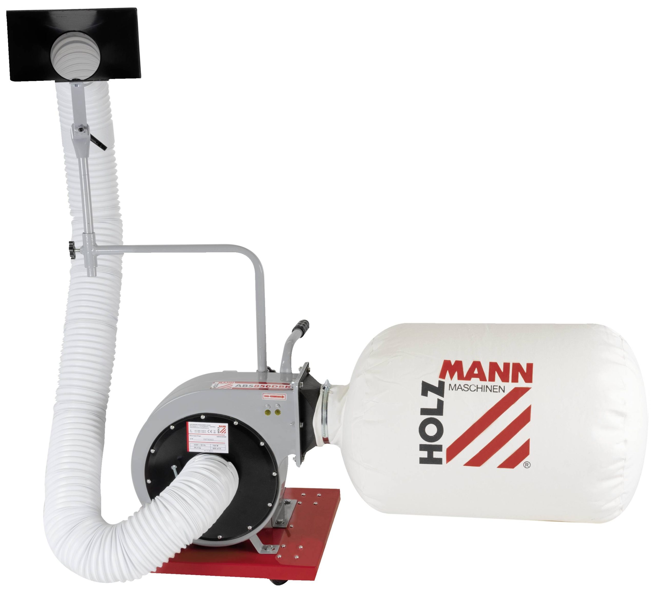 Holzmann Maschinen ABS850DBK_230V ABS850DBK_230V System odciągu 56 l 750 W - obrazek 1