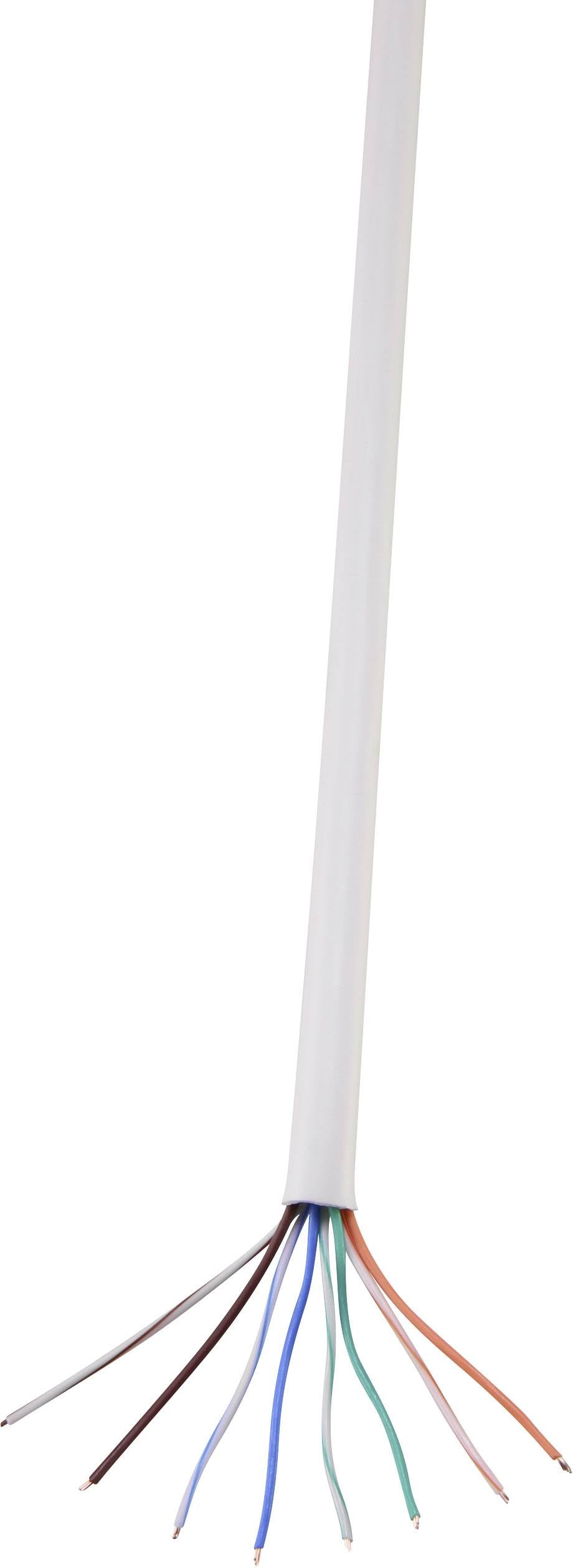 TRU COMPONENTS Przewód sieciowy CAT 5e U/UTP 4 x 2 x 0.14 mm² biały 100 m - obrazek 1