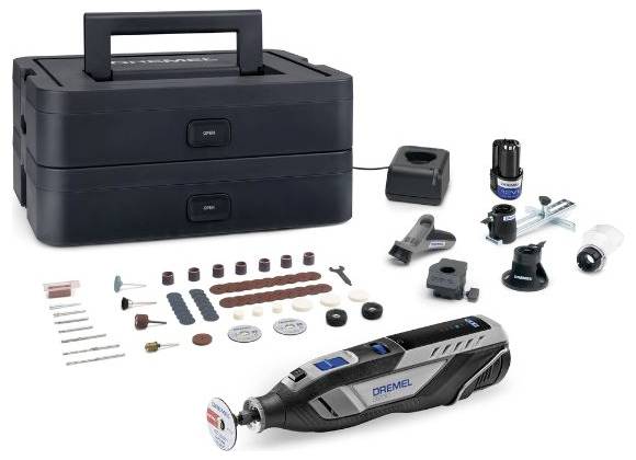 Dremel 8250-5/65 Platinum+ Box 12V F0138250JF Narzędzie wielofunkcyjne zaw. 2 akumulatory 12 V 2 Ah Ilość dołączonych ba - obrazek 1