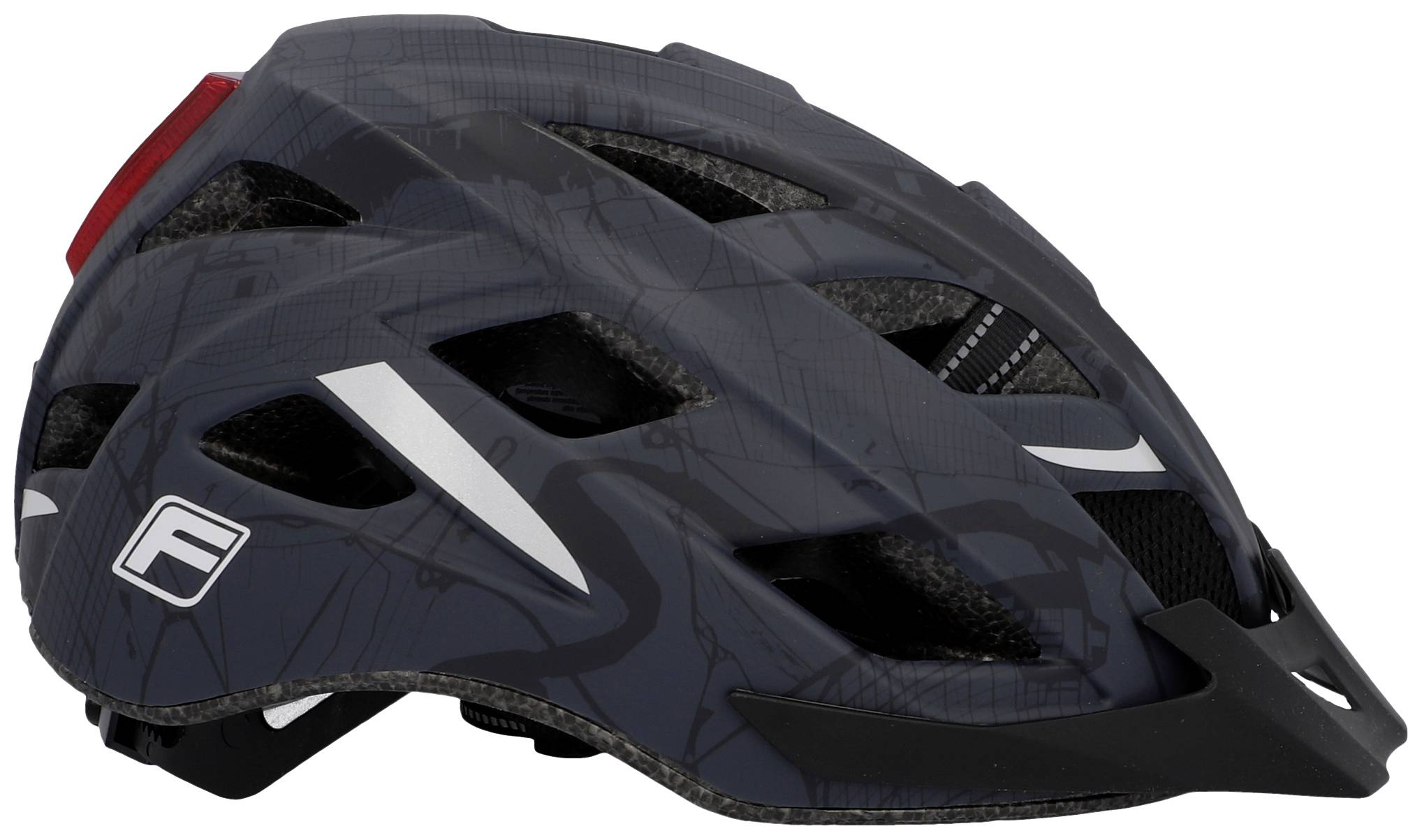 Kask rowerowy FISCHER FAHRRAD 50449, S/M, Obwód głowy: 52-59 cm, czarny - obrazek 1