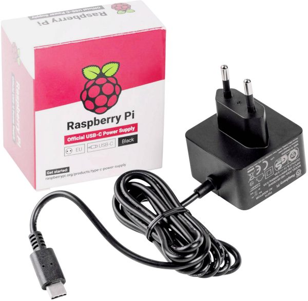 Zasilacz wtyczkowy, stałonapięciowy Raspberry Pi® RASPBERRY PI – Offizielle Black Pi/3A PSU schwarz – PC-/Server Netztei