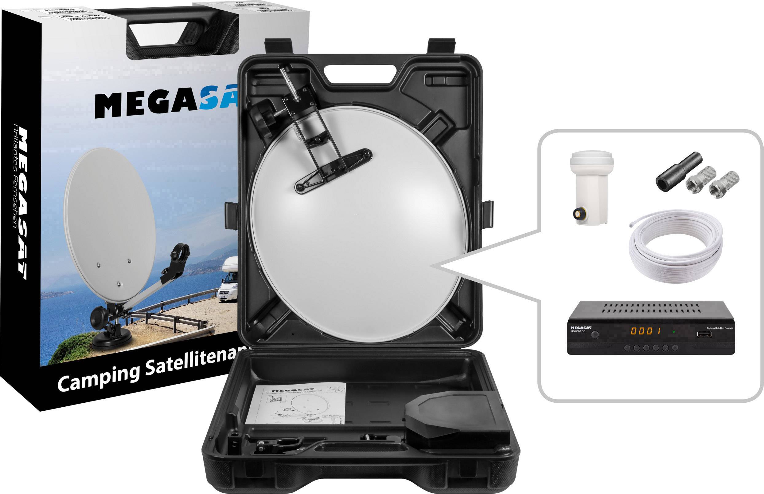 Campingowy system satelitarny z odbiornikiem MegaSat 9101628 1 szt. - obrazek 1