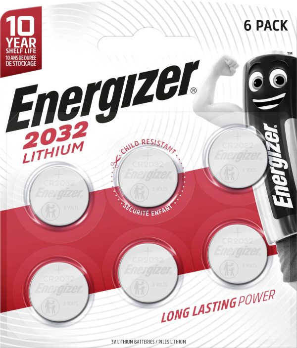 Ogniwo guzikowe CR 2032 Energizer CR2032 3 V 6 szt. 240 mAh litowe