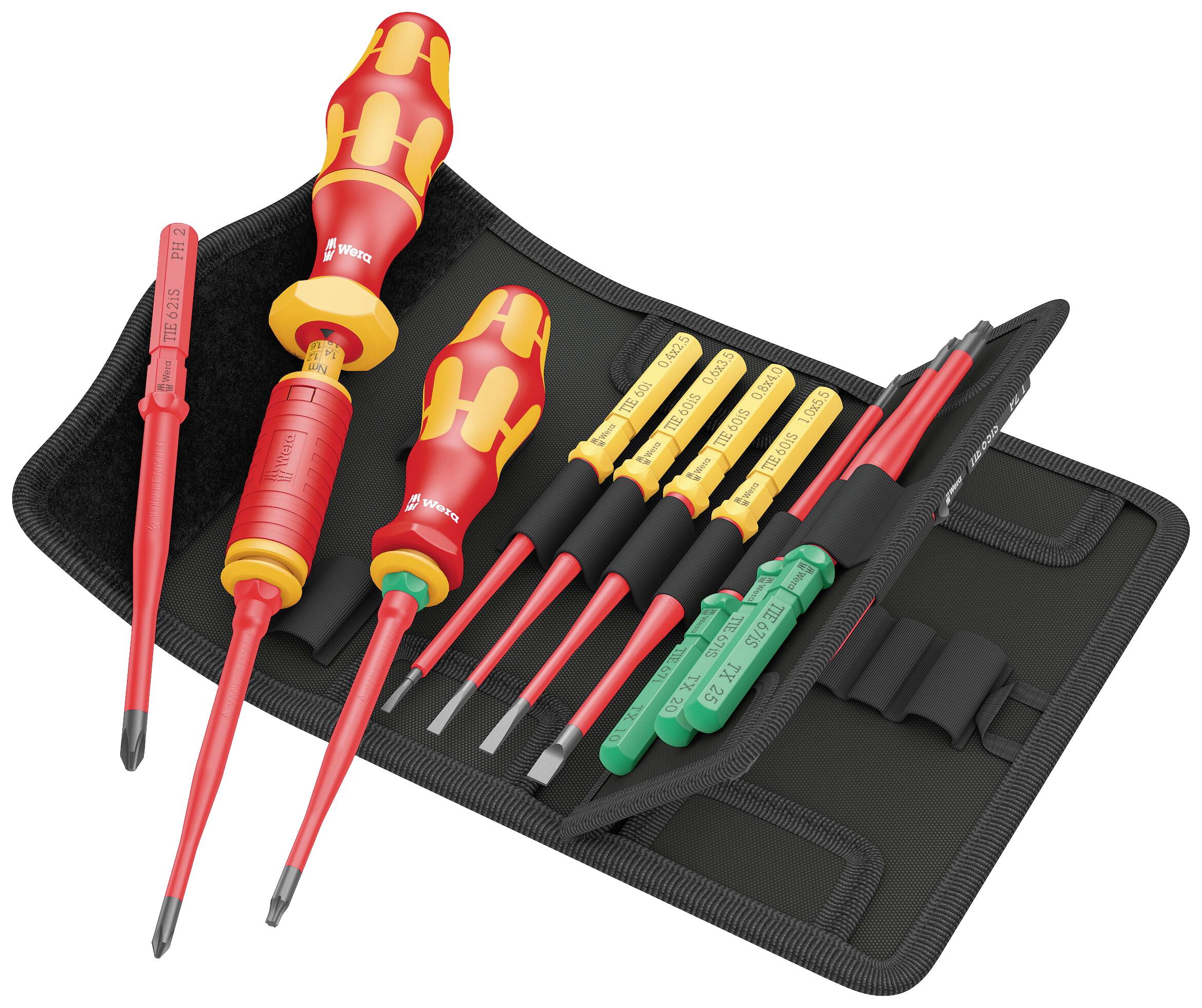 Zestaw wkrętaków dynamometrycznych Wera Kraftform Kompakt VDE 16 Torque extra slim 1 05006609001 PH1, PH2, TX15, TX20 - obrazek 1
