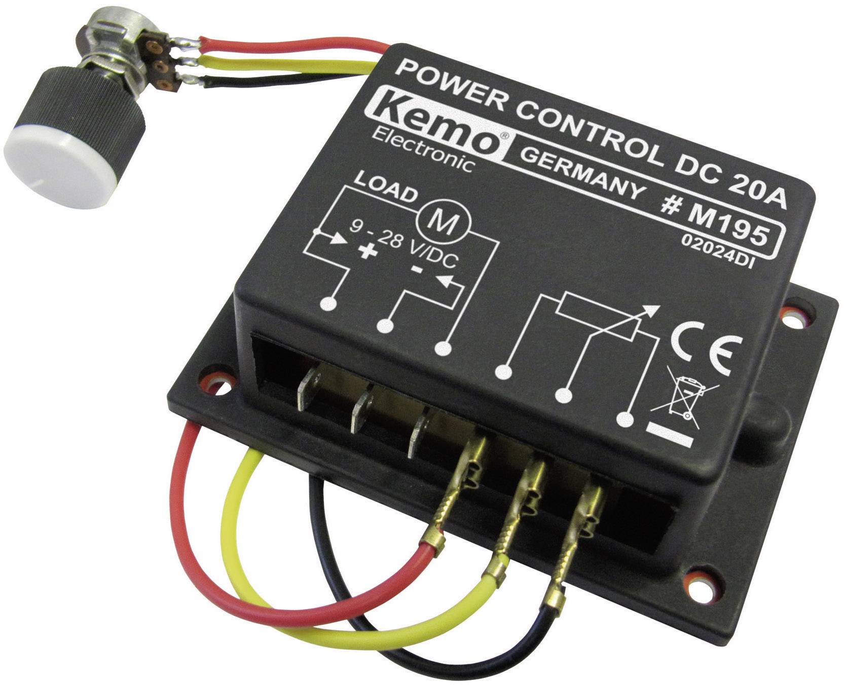 Regulator mocy Kemo M195, 9-28 V / DC, Max 20 A - obrazek 1