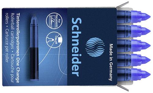 Schneider Schreibgeräte Wkład uzupełniający do pióra kulkowego One Change 0.6 mm niebieski 185403 5 szt. - obrazek 1
