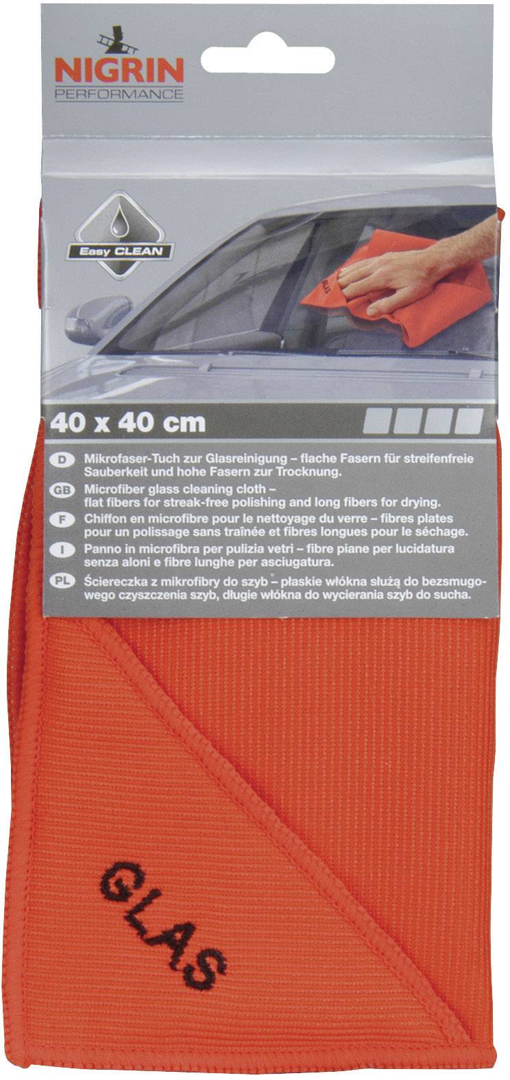 Ściereczka z mikrofibry Nigrin 71116, do szyby, 40 mm x 40 mm - obrazek 1