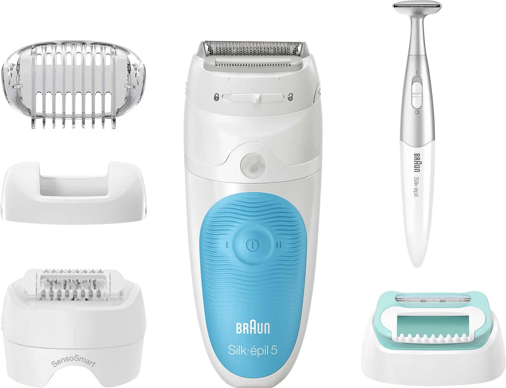 Braun Silk-epil 5-810 SensoSmart Depilator biały, niebieski - obrazek 1