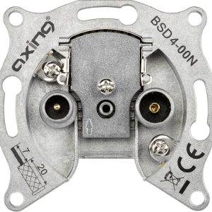 Gniazdo antenowe, Axing BSD 4-00, tłumienie 3,5 dB, 5 – 1006 MHz Gniazdo antenowe, Axing BSD 4-00, tłumienie 3,5 dB, 5 – 1006 MHz