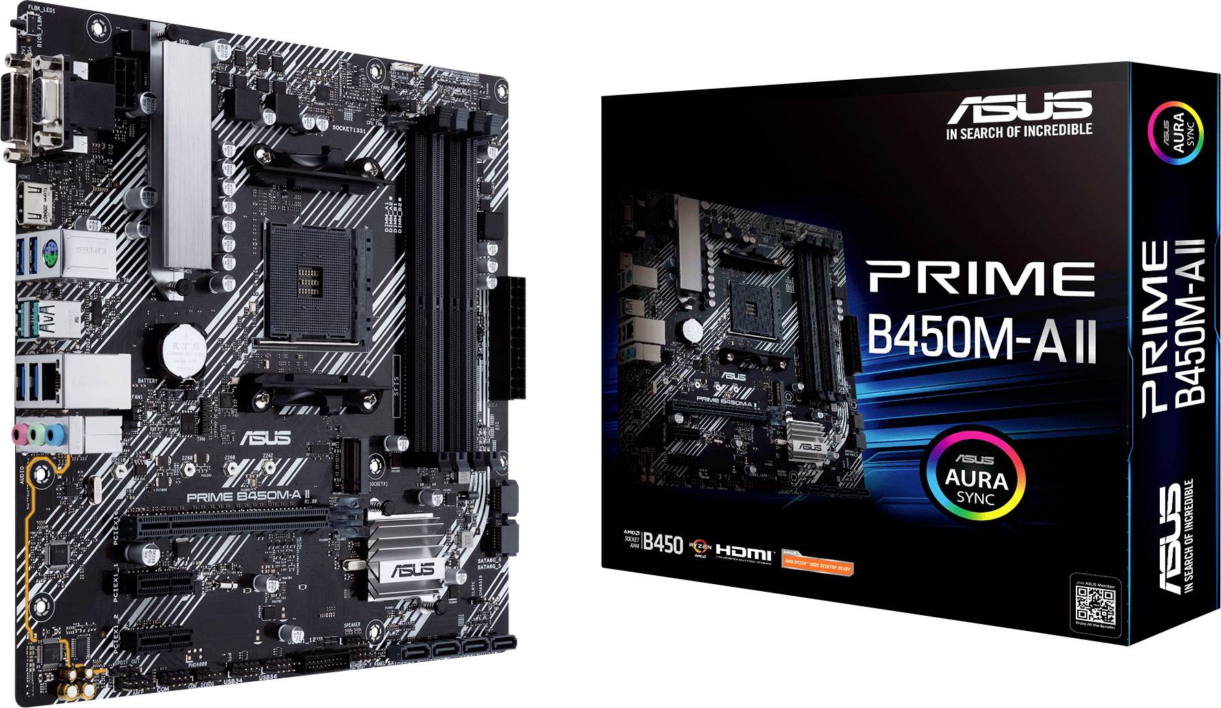 Płyta główna Asus PRIME B450M-A II AMD AM4 Micro-ATX AMD® B450 - obrazek 1