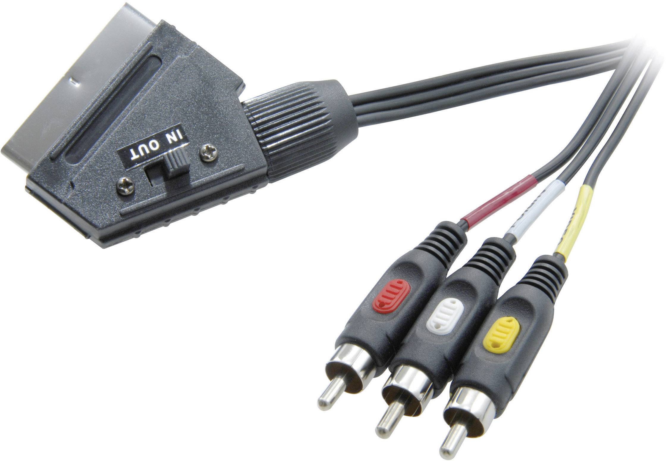 kabel SpeaKa Professional SP-7869848, SCART, RCA/Cinch kompozytowy, 2 m - obrazek 1