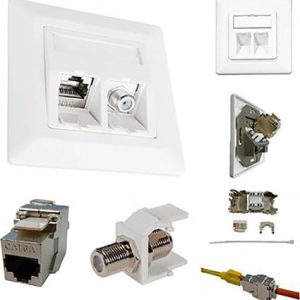 Kathrein ESN 300 Gniazdo sieciowe podtynkowy wkład z płytką centralną i ramką CAT 6a czysty biały (ral 9010) Kathrein ESN 300 Gniazdo sieciowe podtynkowy wkład z płytką centralną i ramką CAT 6a czysty biały (ral 9010)